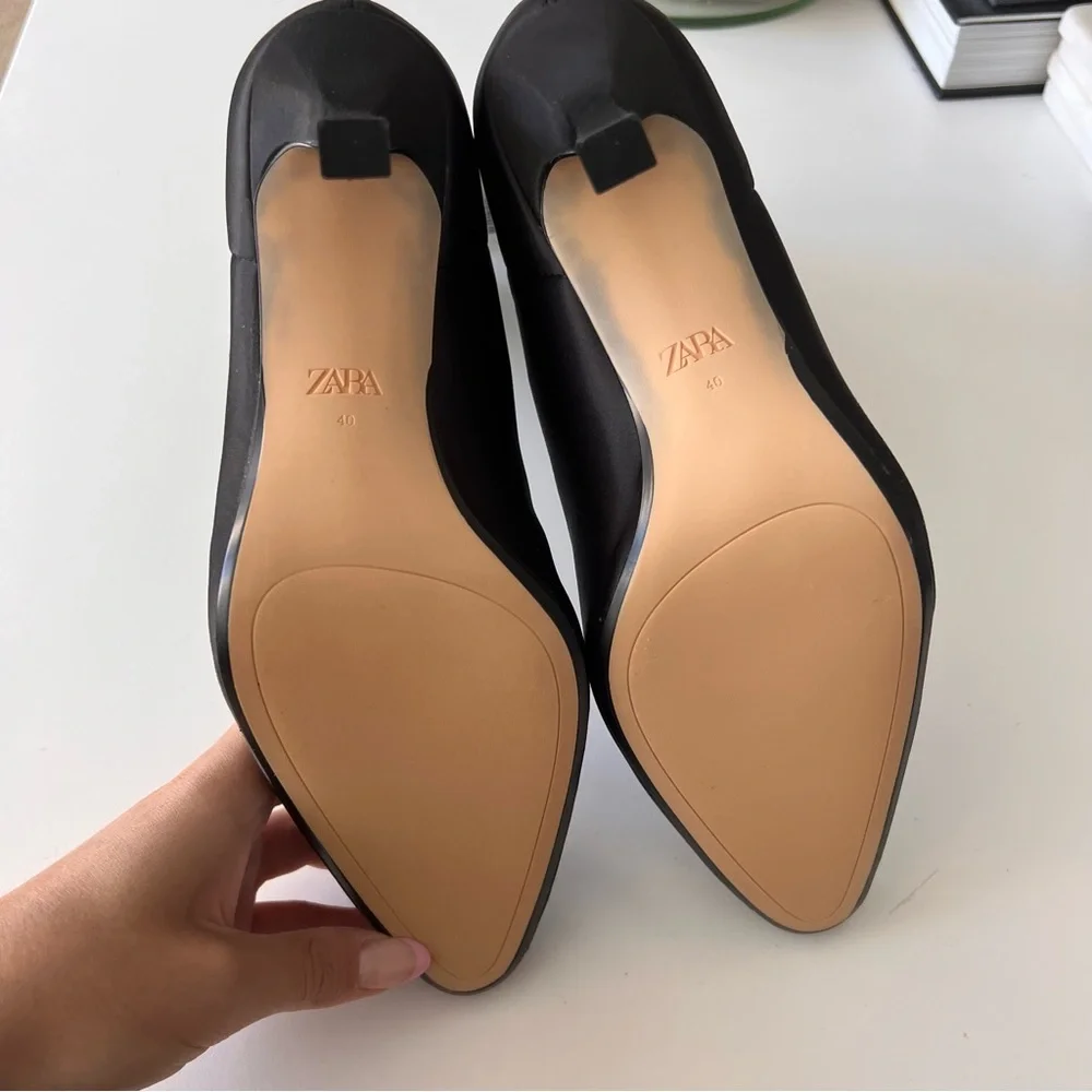 Zara Black Heel Ankle Boots - Picture 4 of 6